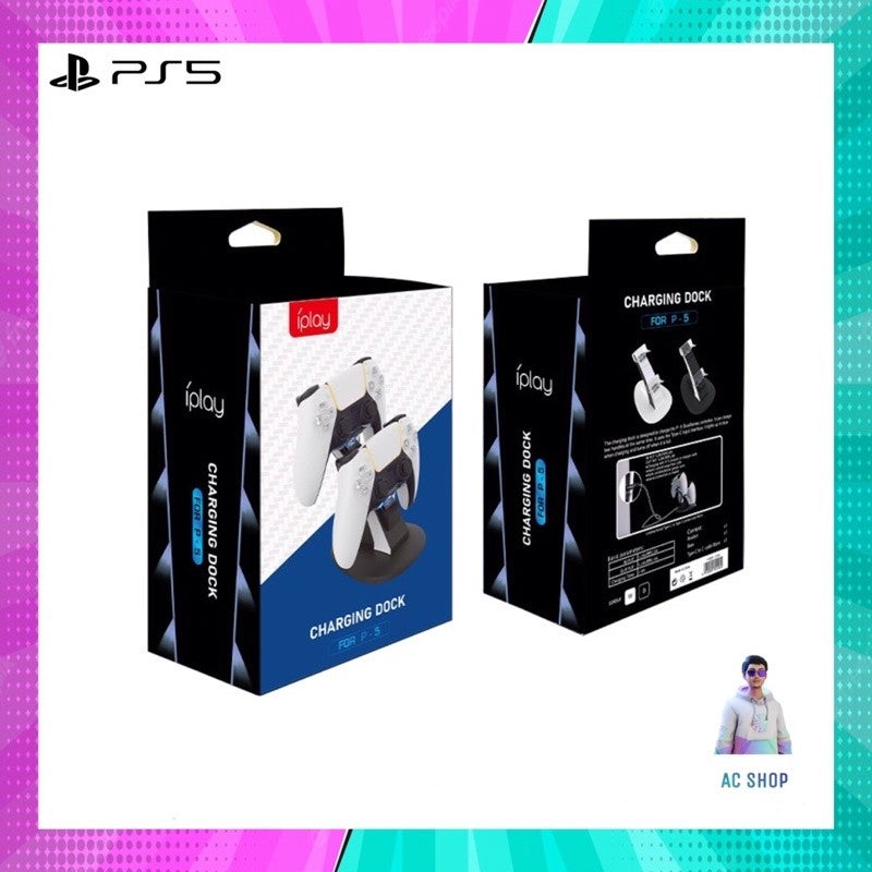 Iplay แท่นชาร์จจอย ps5 (fast charge) + สาย USB Type C จัดส่งภายใน 24 ชั่วโมง