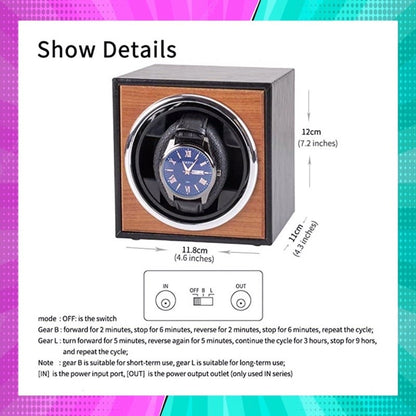 Watch winder กล่องนาฬิกาอัตโนมัติ (แบบ 1 เรือน) + สายชาร์จ จัดส่งภายใน 24 hr