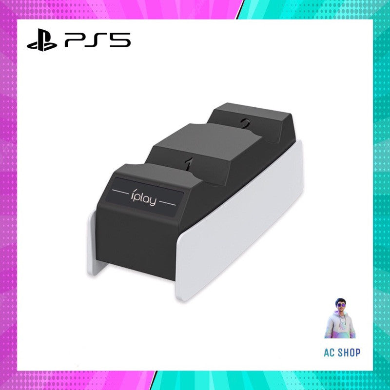 แท่นชาร์จจอย PS5 ยี่ห้อ Iplay ชาร์จไว 0%-100% ภายใน 2hr จัดส่งภายใน 24 hr