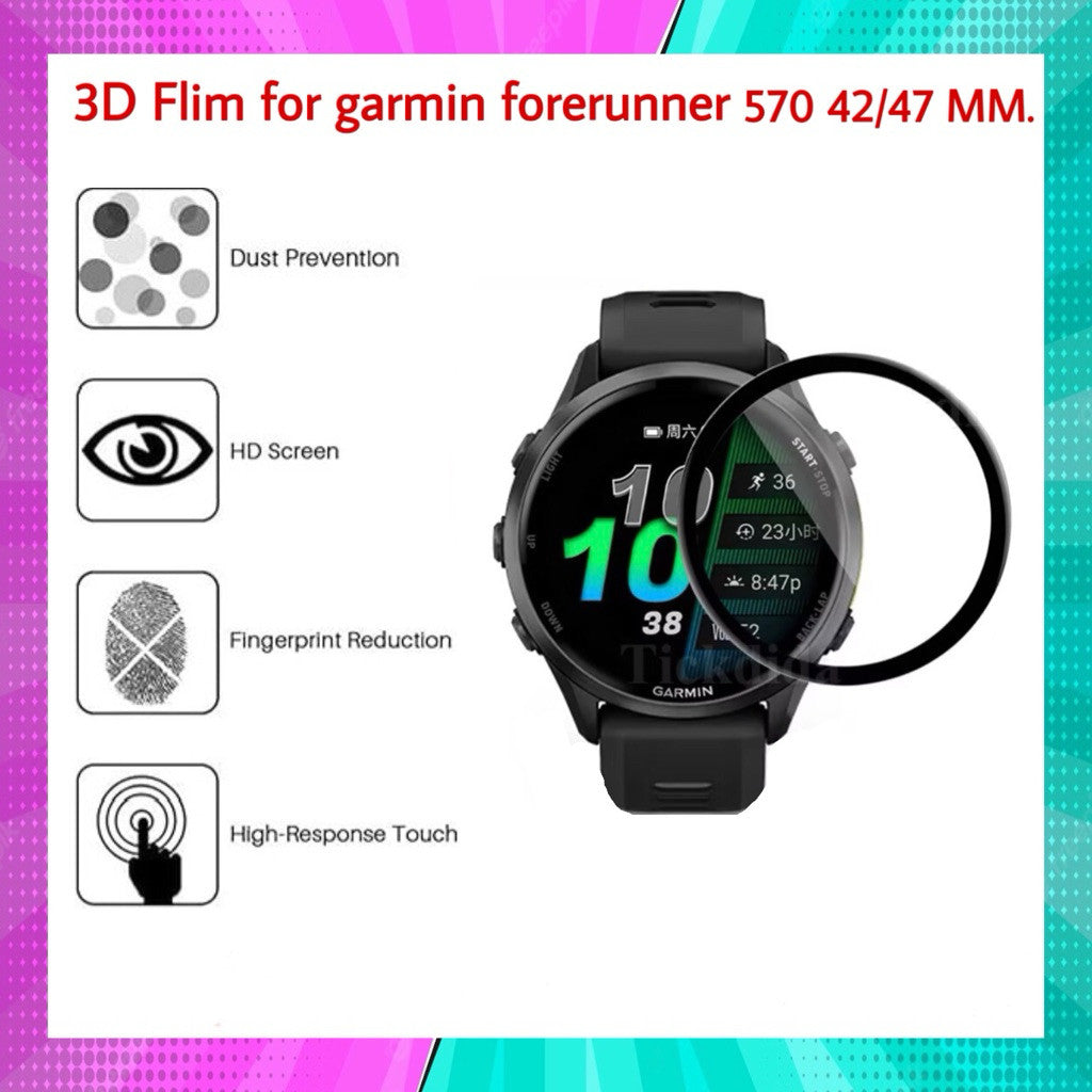 ฟิล์ม Garmin 165/265/265S/570/965/970 และ venu 3/3S/4 ฟิล์ม 3D สินค้าในไทย 🇹🇭 จัดส่งภายใน 24 hr.