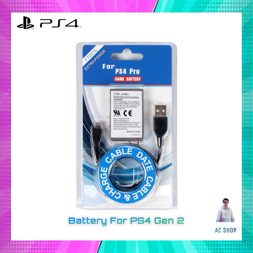 แบตเตอรี่จอย PS4 Gen1, Gen2 พร้อมสายชาร์ท USB และแบบเพิ่มความจุ จัดส่งภายใน 24 ชั่วโมง